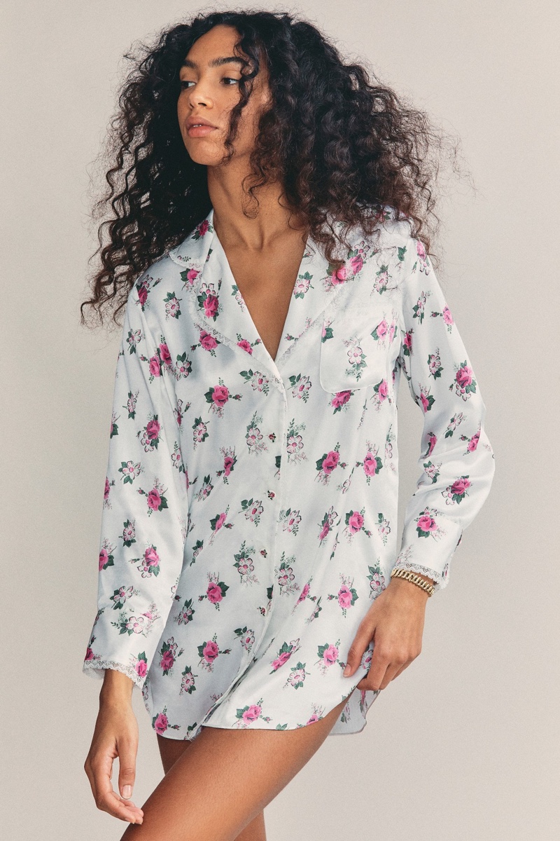 LoveShackFancy x Morgan Lane Stacy Night Shirt $298