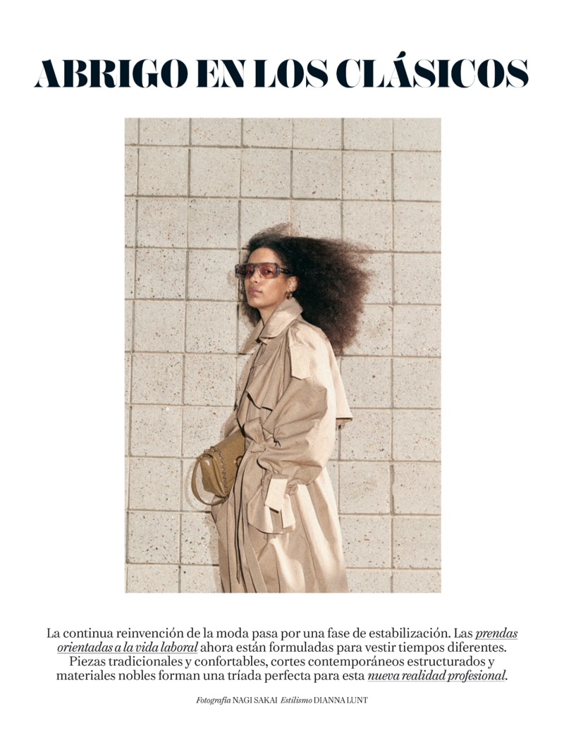 Luisana Gonzalez Poses in Stylish Coats for Vogue Spain Business