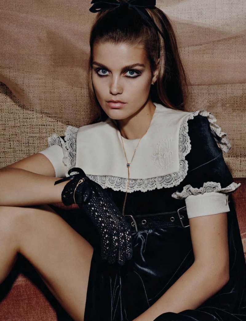 Luna Bijl Models 1960s Inspired Ensembles for Vogue Ukraine