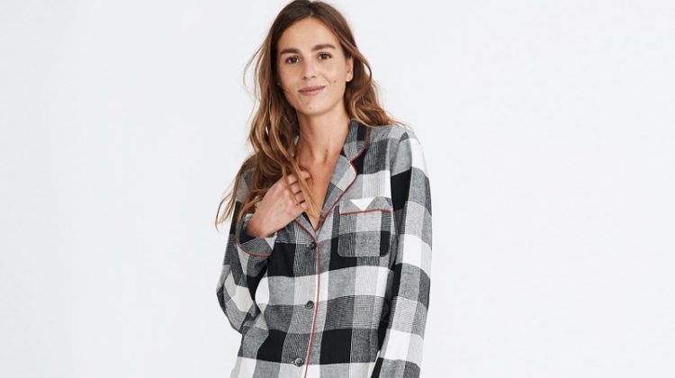 Madewell Flannel Bedtime Pajama Set in Buffalo Check $98