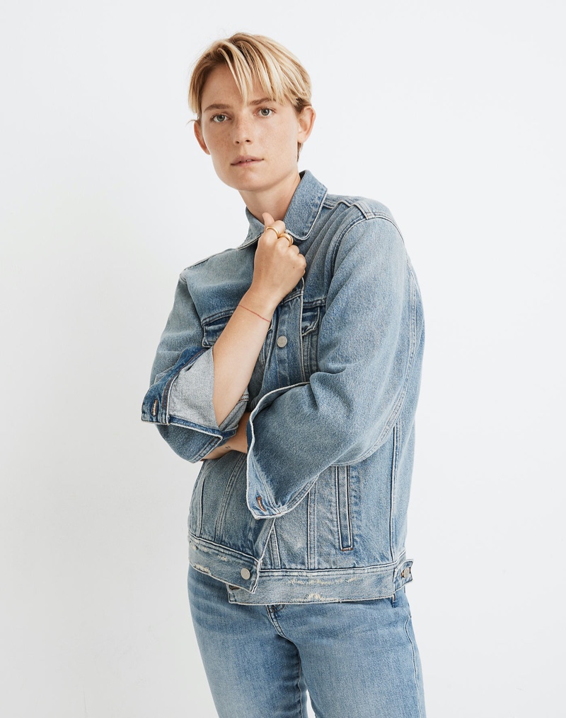 Madewell The Oversized Trucker Jean Jacket in Akenside Wash $128