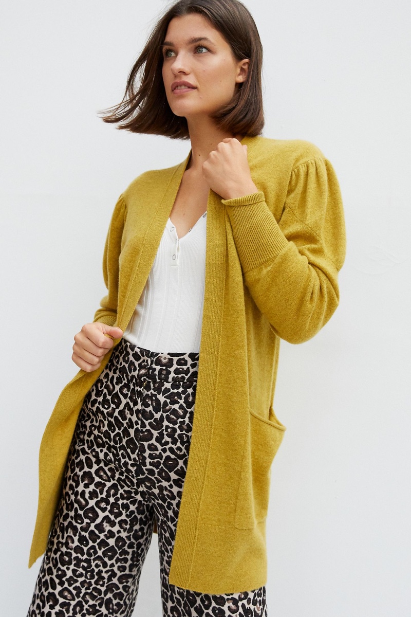 Maeve Blanka Cashmere Cardigan in Maize $198