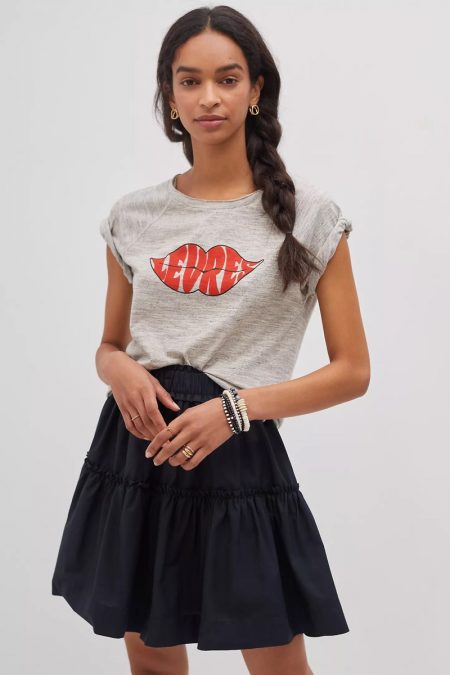Channel Throwback Style With Anthropologie's Graphic Tees Maeve Levres Graphic Tee $60