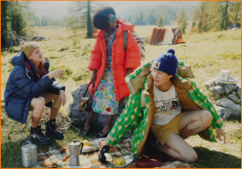 Outdoor style takes the spotlight in The North Face x Gucci campaign.