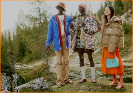 The North Face x Gucci Delivers Explorer Style Outerwear from The North Face x Gucci collaboration features 1970s inspired silhouettes.