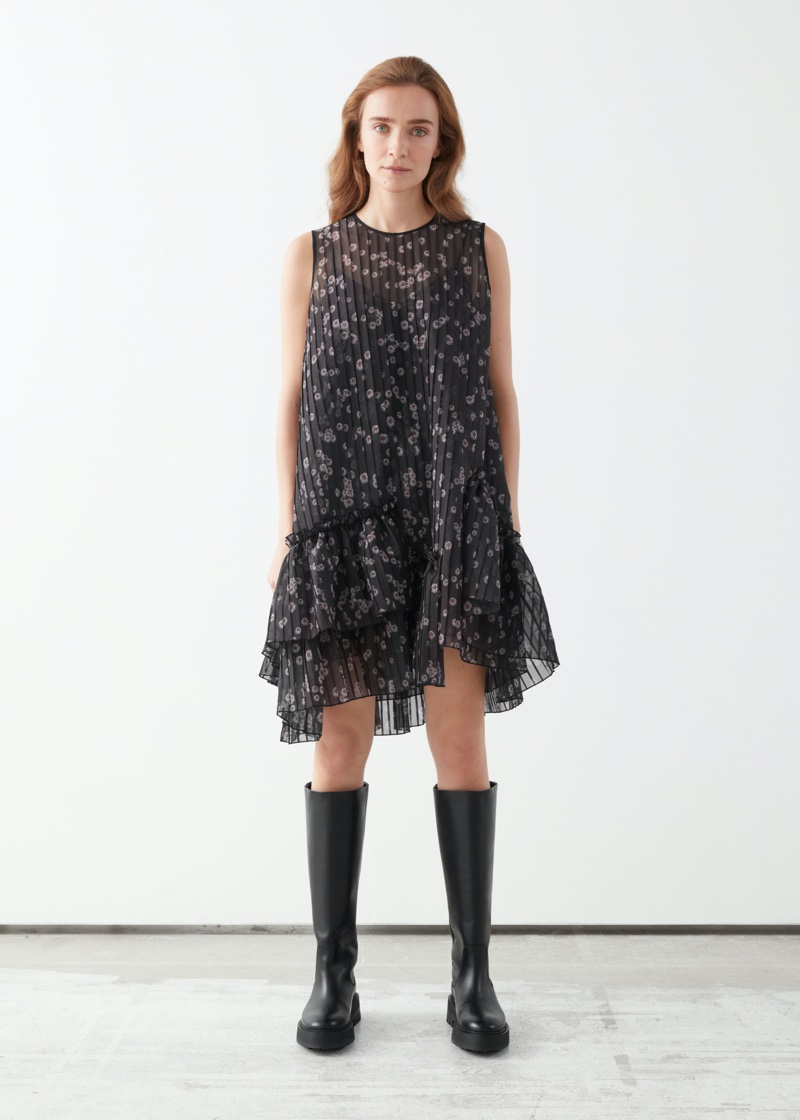 & Other Stories x Brøgger Voluminous Asymmetrical Ruffle Mini Dress $179