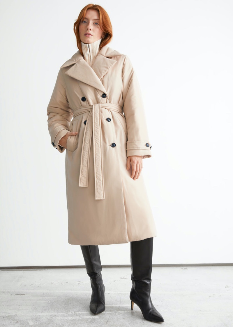 & Other Stories Padded Trench Coat $179