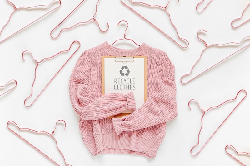 Recycle Clothes Pink Sweater Hangers