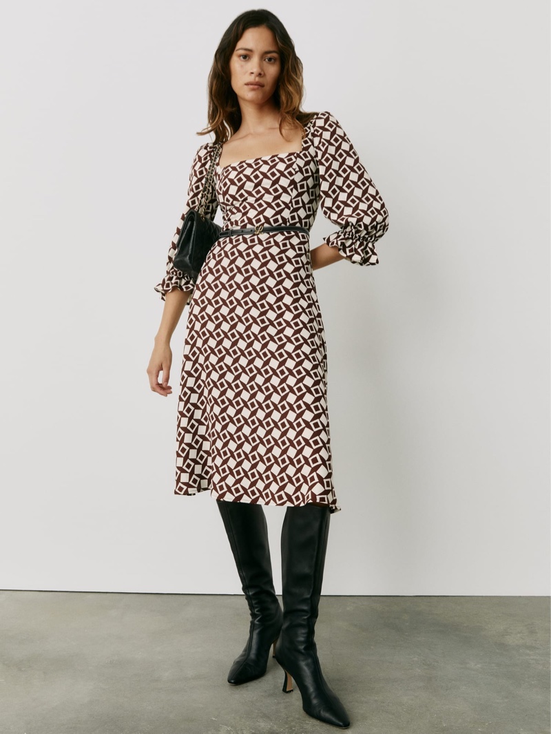 Reformation Enid Dress in Tiles $148.80 (previously $248)