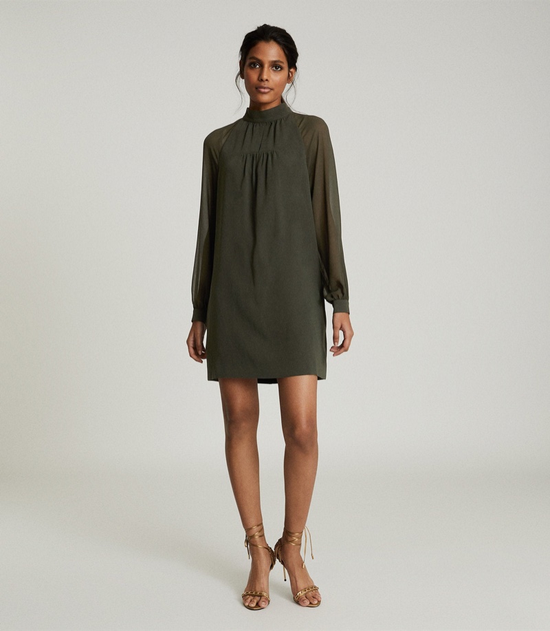 Reiss Leah Chiffon Shift Dress $370