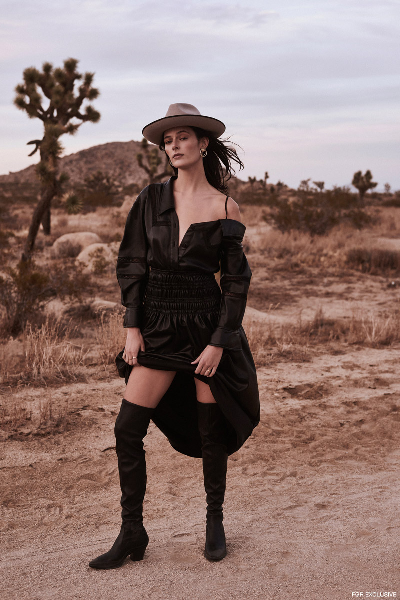 Dress Self Portrait, Boots Stella Luna, and Hat Fallenbrokenstreet. Photo: David Higgs