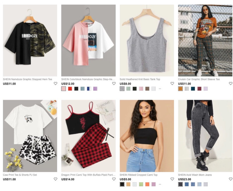 Shein Website Screencap