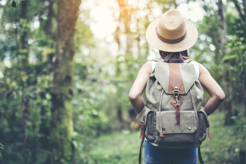 Woman with Rugged Backpack