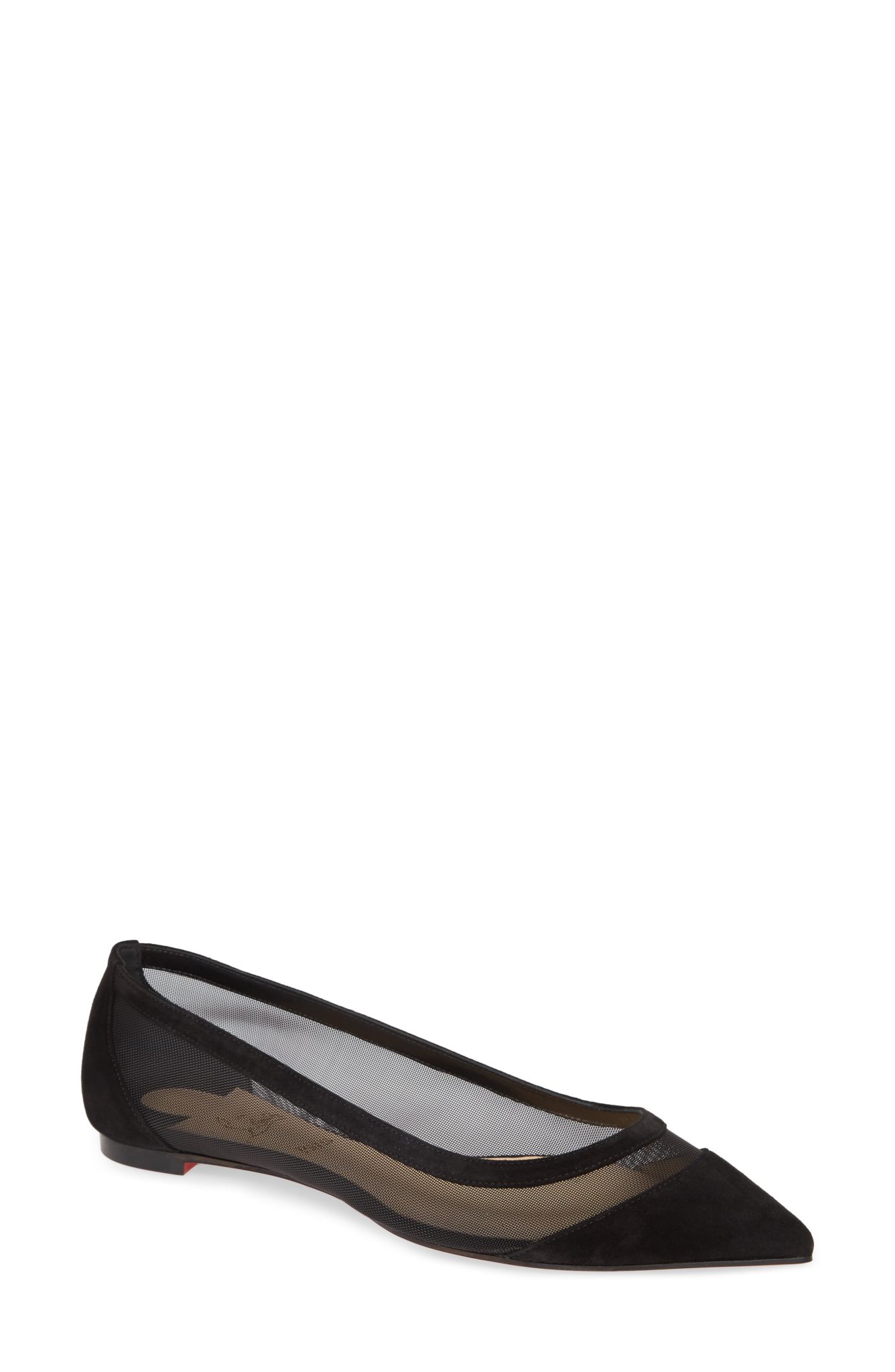 louboutin mesh flats