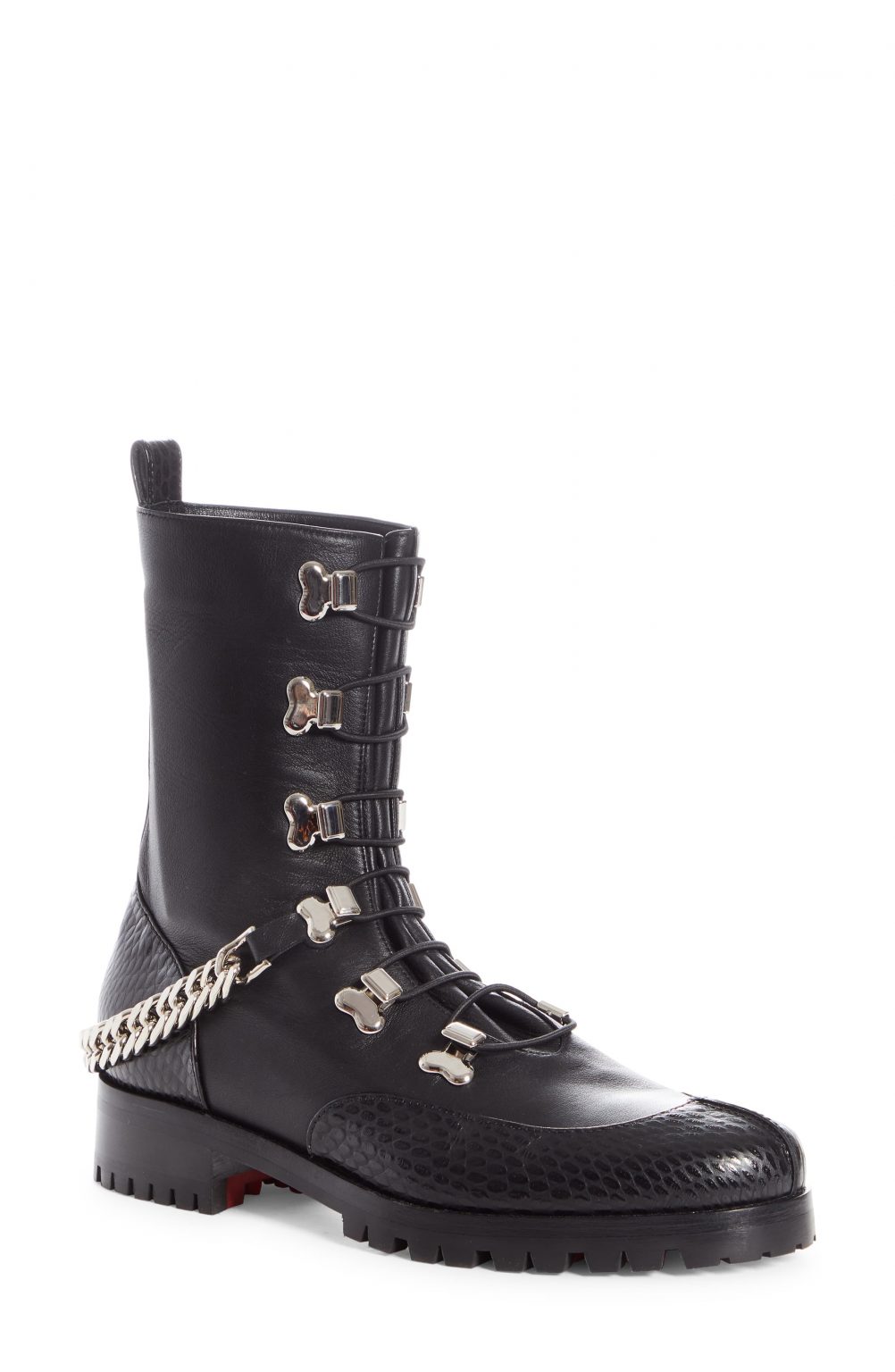 christian louboutin women's combat boots