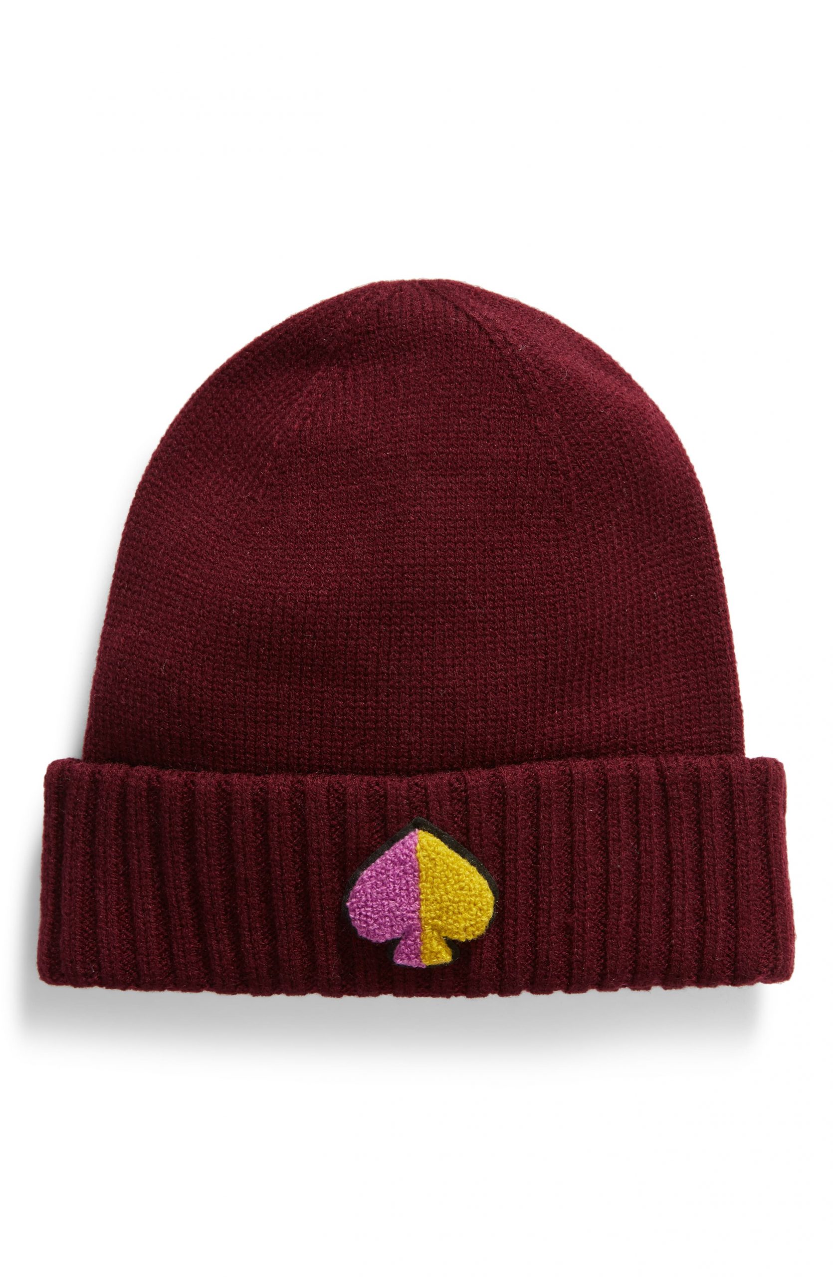 Women S Kate Spade New York Spade Logo Patch Knit Beanie Burgundy Fashion Gone Rogue