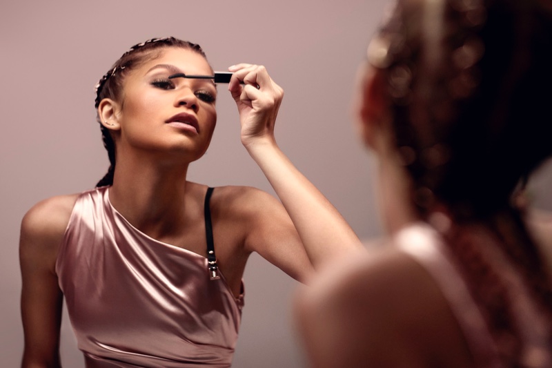 Actress Zendaya fronts Lancome Lash Idôle Mascara campaign.