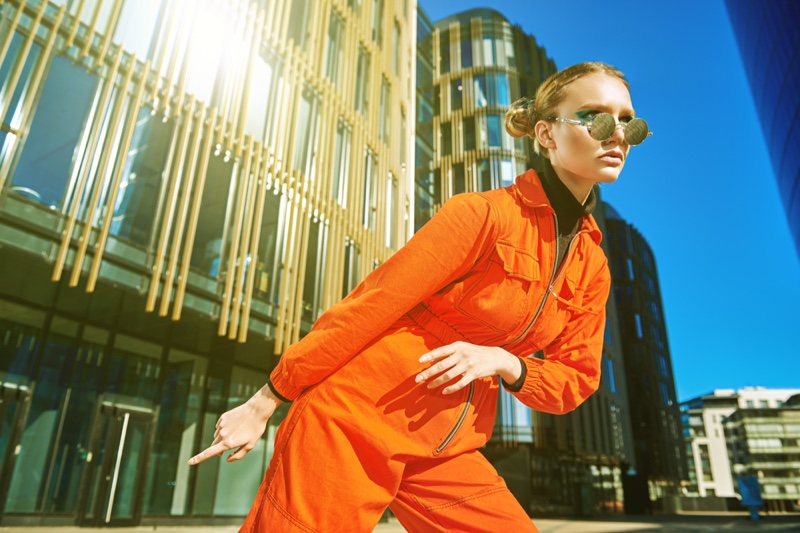 90s Raver Orange Jumpsuit Style Street