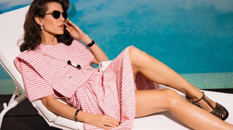 Dressed in pink, Charlotte Casiraghi fronts Chanel spring-summer 2021 campaign.