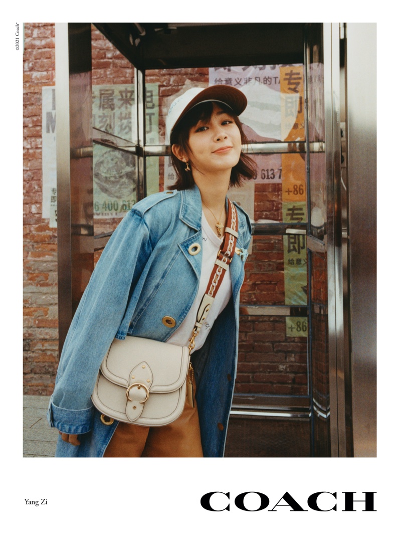 Yang Zi poses for Coach spring-summer 2021 campaign.