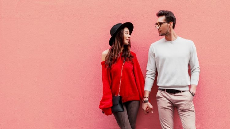 Couple Holding Hands Stylish Outfits