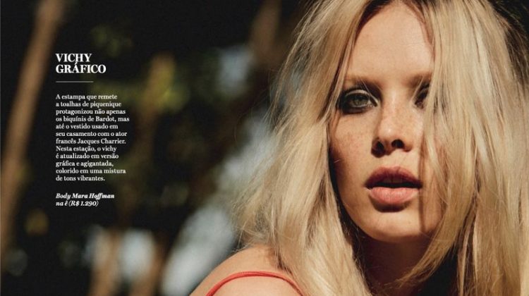 Dani Witt Poses in Retro Swimsuits for Vogue Brazil