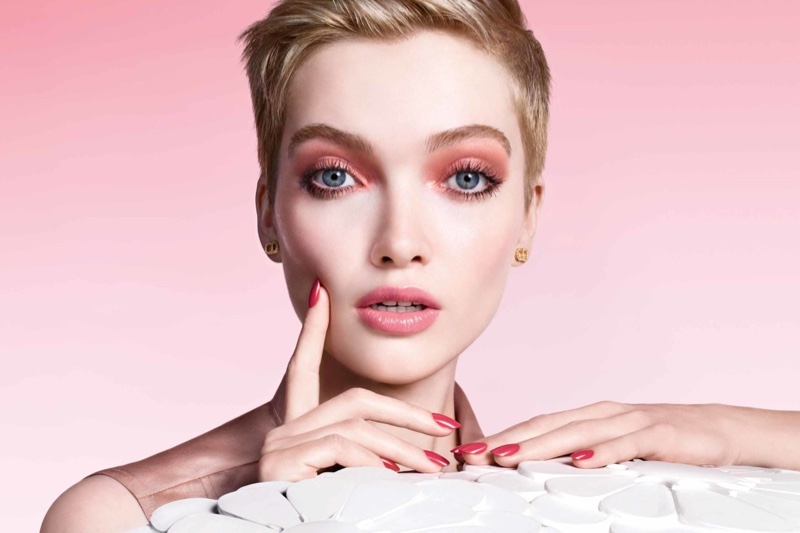 Ruth Bell stars in Dior Pure Glow makeup spring 2021 campaign.