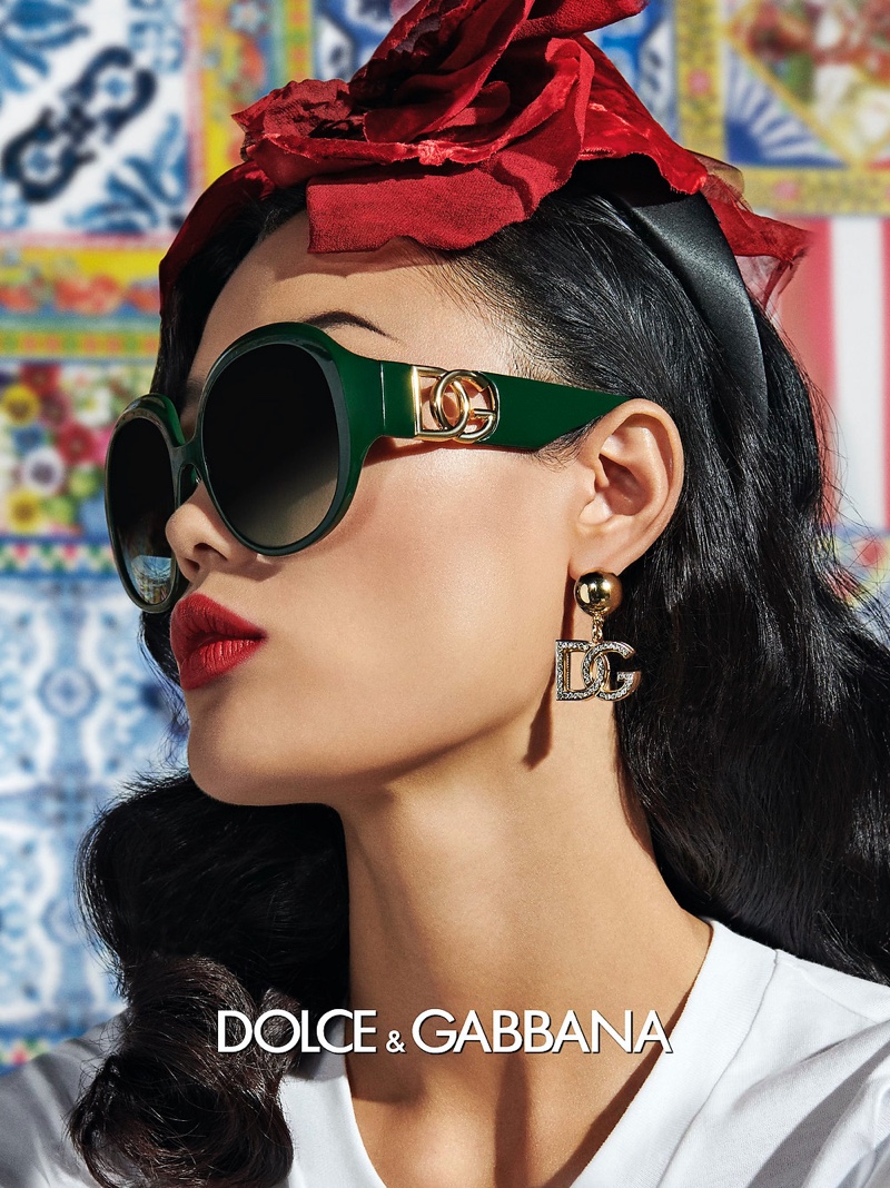 An image from Dolce & Gabbana Eyewear's spring 2021 advertising campaign.