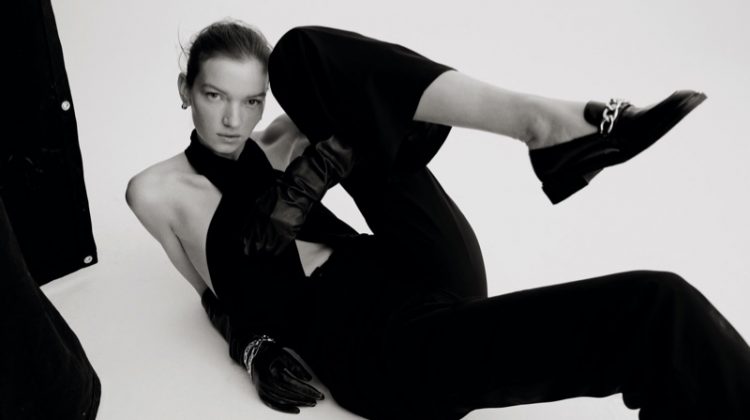 Eva Klimkova Poses in Pared Down Looks for  Vogue Turkey