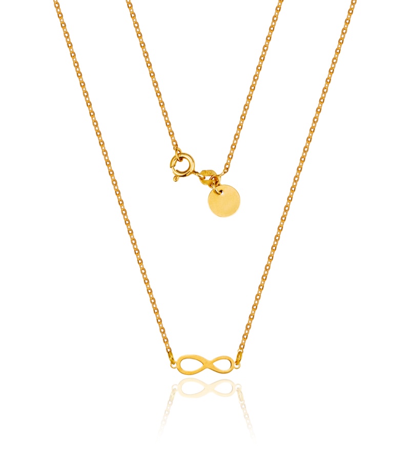 Gold Necklaces Infinity Symbol Circle Shape