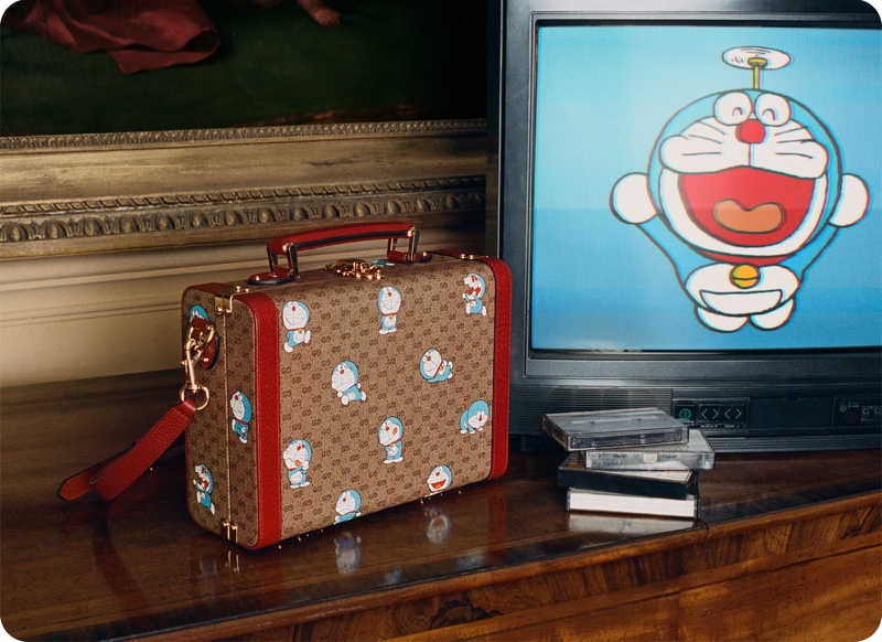 Playful prints decorate the Doraemon x Gucci Lunar New Year collaboration.