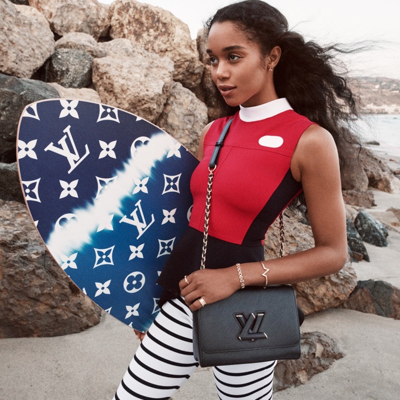 Laura Harrier stars in Louis Vuitton Twist spring-summer 2021 campaign.