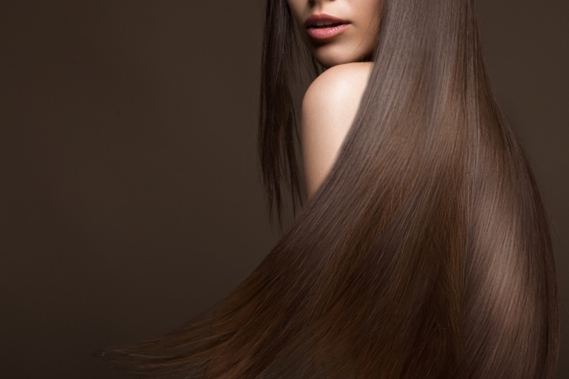 Long Brown Hair Brunette Model Cropped