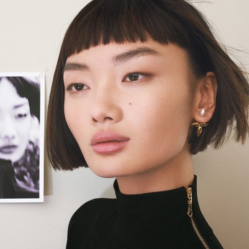 Louis Vuitton focuses on Louisette stud earrings for Lunar New Year 2021 campaign.