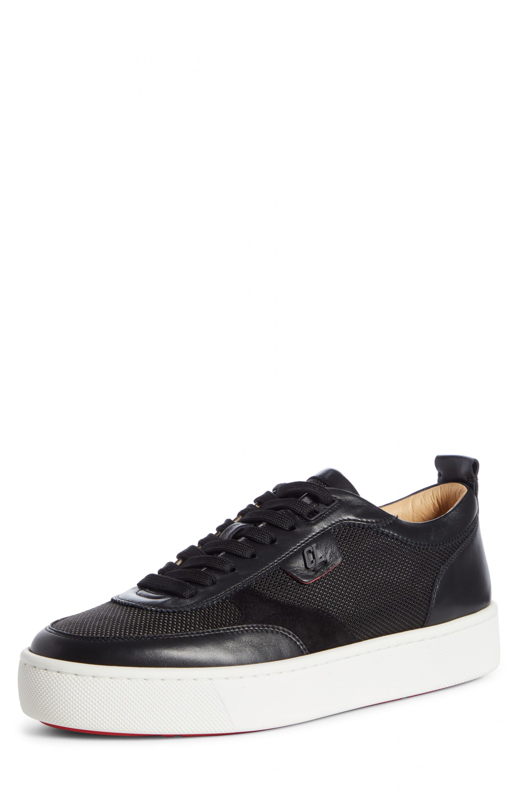 Men’s Christian Louboutin Happyrui Sneaker, Size 8US - Black | Fashion ...