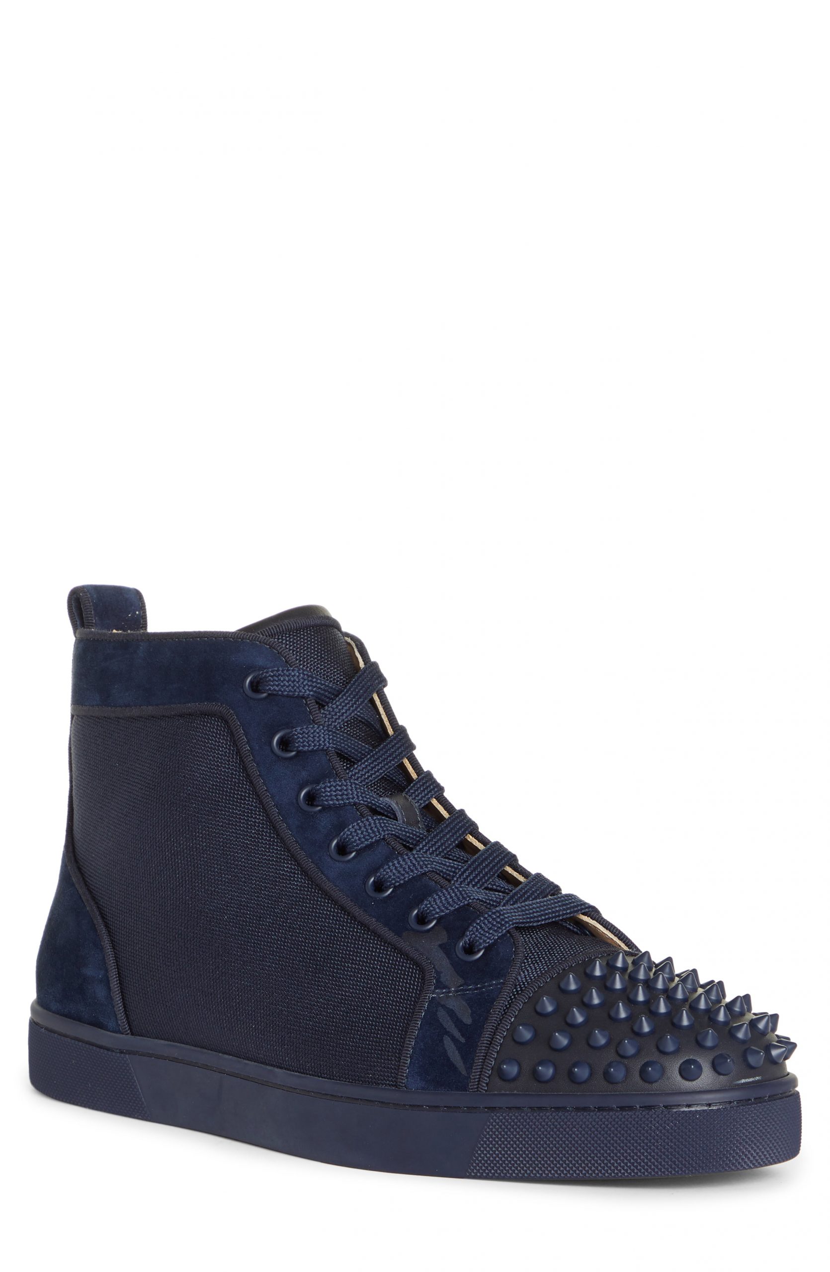 Men’s Christian Louboutin Lou Spikes Orlato High Top Sneaker, Size 7US ...