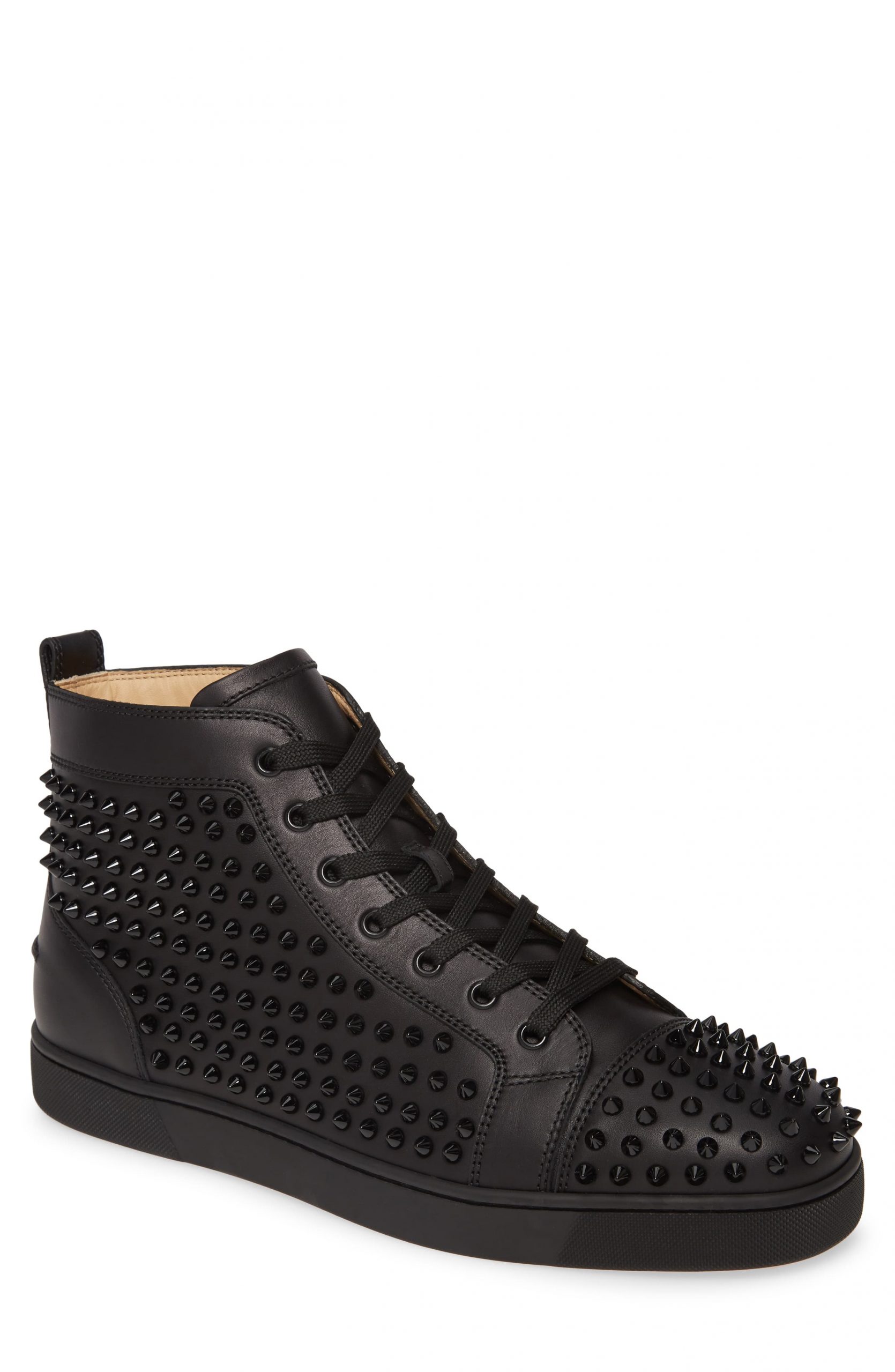 Men’s Christian Louboutin Louis Allover Spikes High Top Sneaker, Size ...