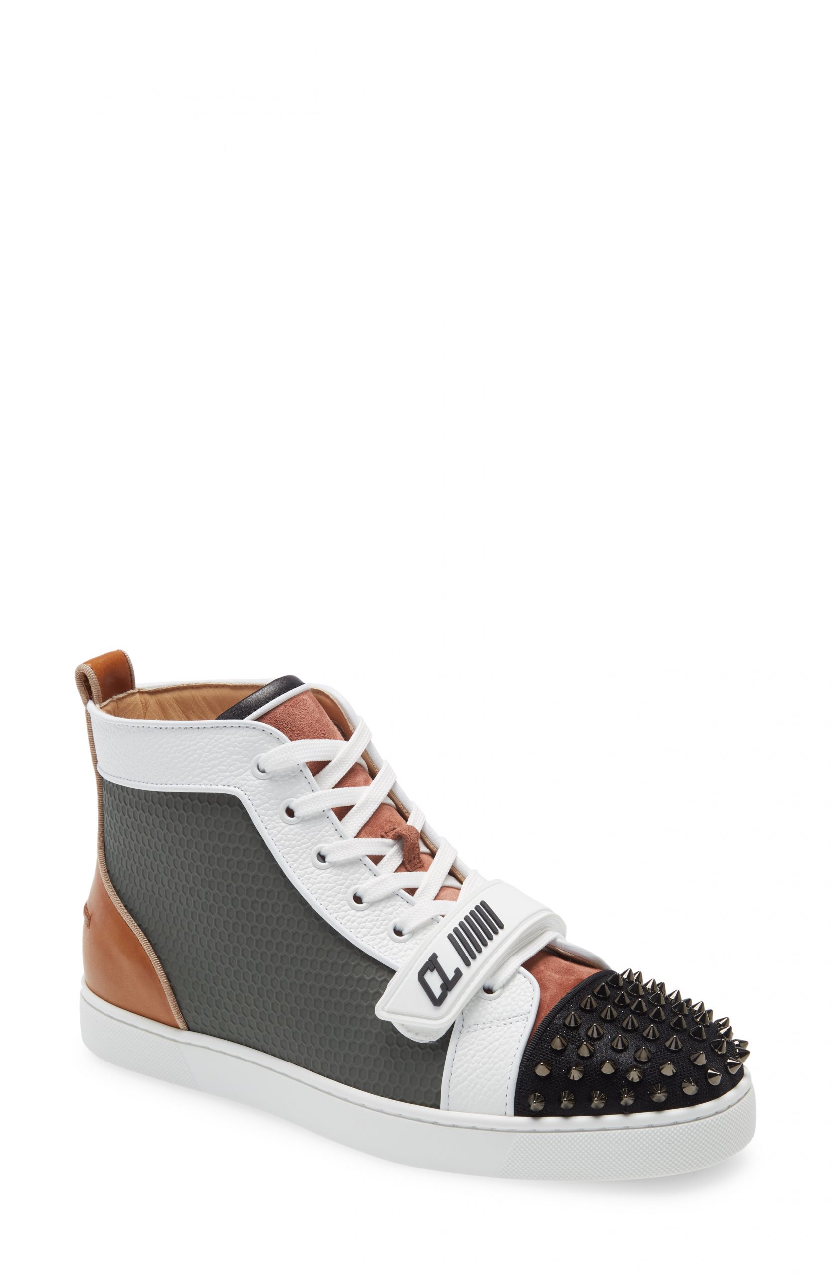 mens black high top louboutin