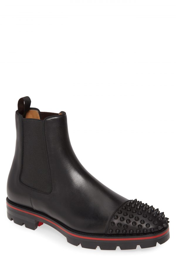 Men’s Christian Louboutin Melon Spike Chelsea Boot, Size 6US - Black ...