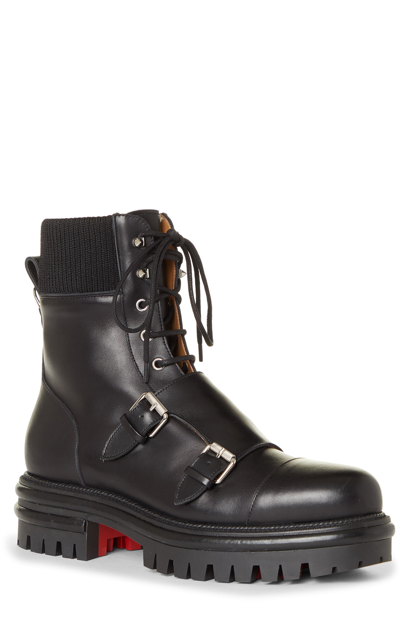 Men’s Christian Louboutin Yetito Combat Boot, Size 7US - Black ...