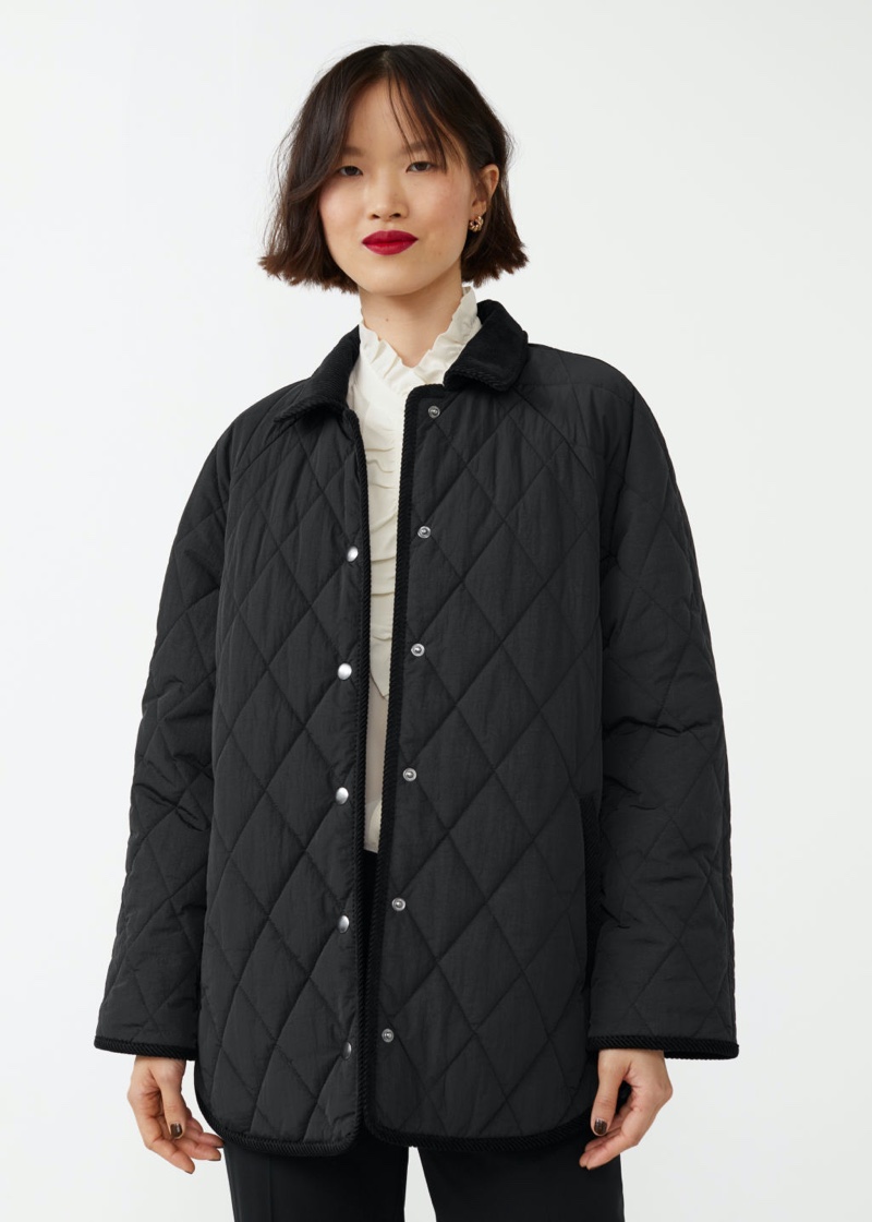 & Other Stories Collared Quilted Jacket $149