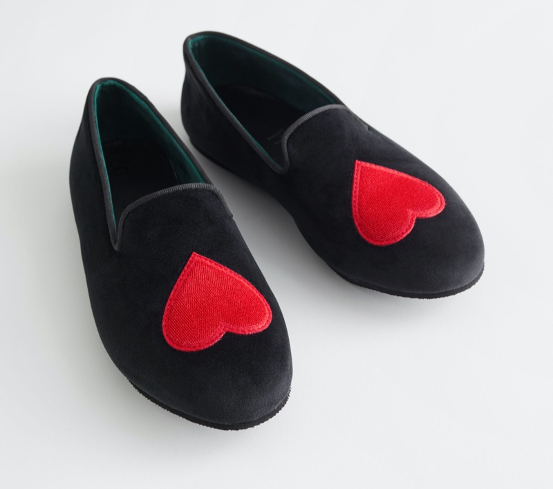 & Other Stories x Hums Red Heart Loafer Slippers  $69