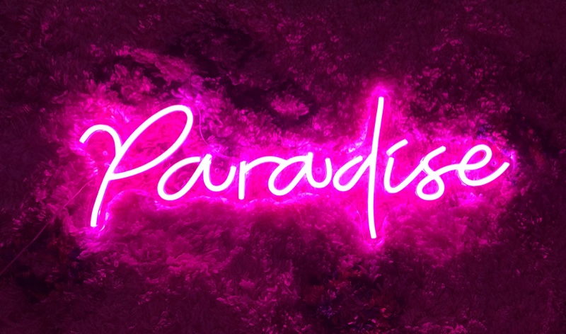 Paradise neon sign