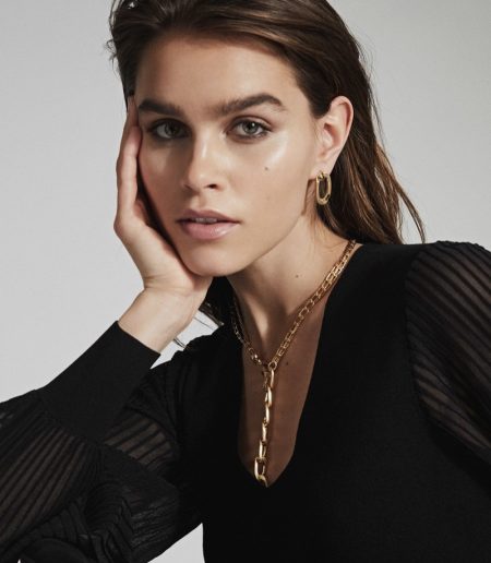 Good as Gold: REISS Unveils Chain Jewelry Collection Reiss Ellena Brushed Gold Plated Chain Necklace $145