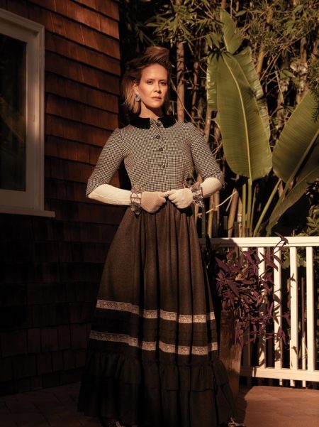 Sarah Paulson Poses in Elegant Fashions for DuJour Max Abadian photographs Sarah Paulson for DuJour Magazine.