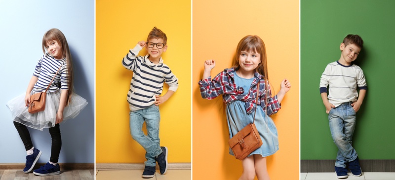 Stylish Kids Clothes Collage