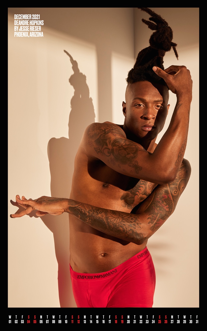 DeAndre Hopkin for December. Photo: Jessie Rieser for V Magazine