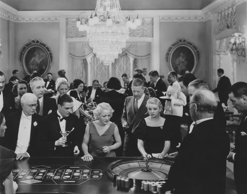 Vintage Casino Style Black White Men Women