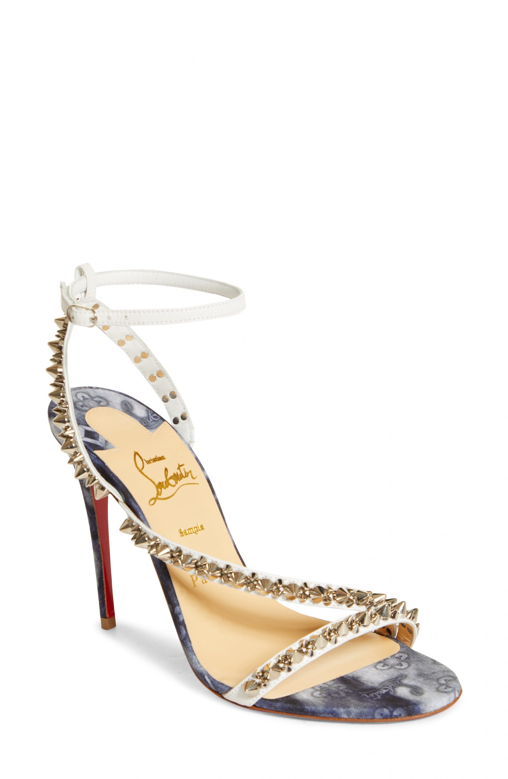 Women's Christian Louboutin Mafaldina Spikes Size 7.5US - Metallic | Fashion Rogue