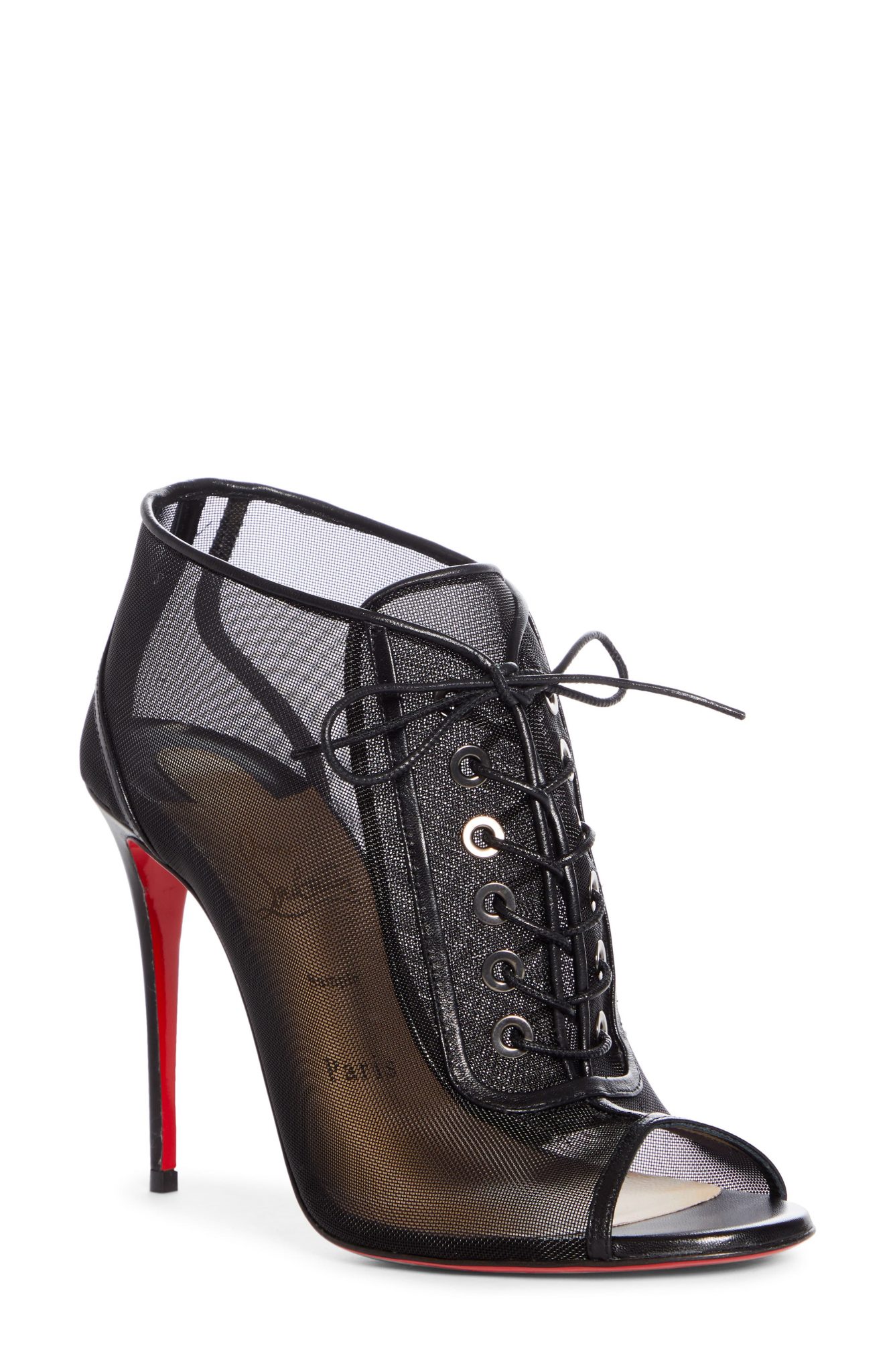lace mesh booties